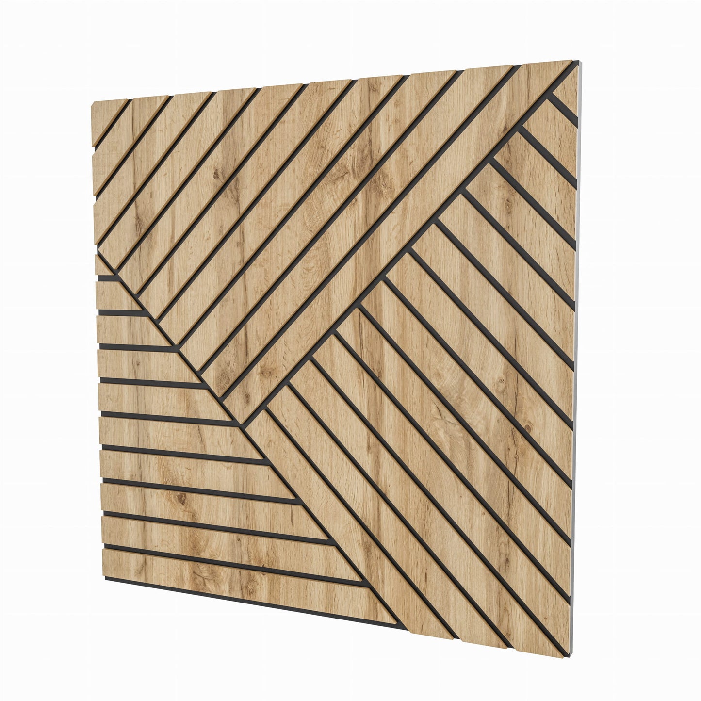 Gefräste MDF-Platten Form 3 Wotan Eiche