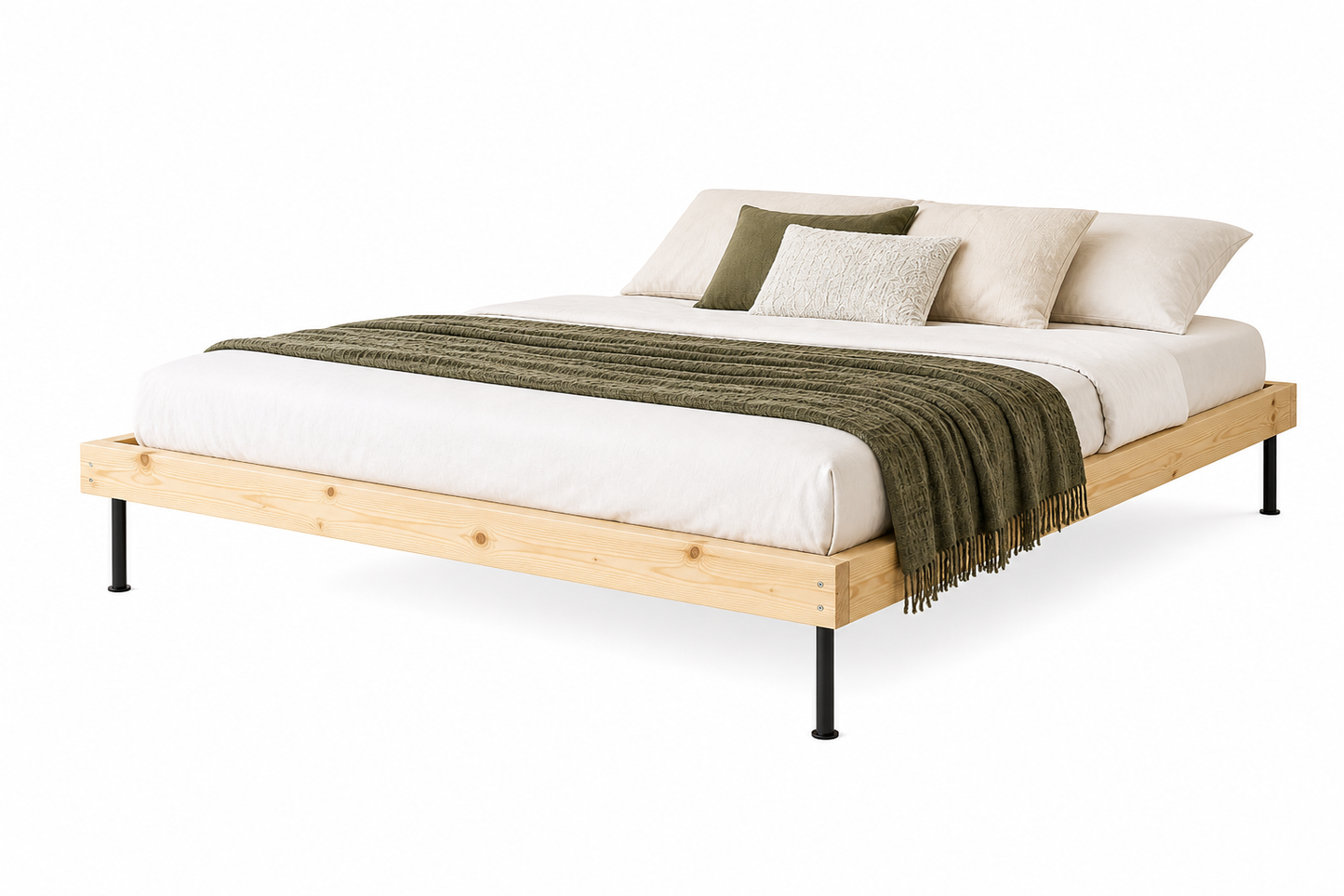 Montessori Loft Slim – Holzbett mit verstellbaren Beinen
