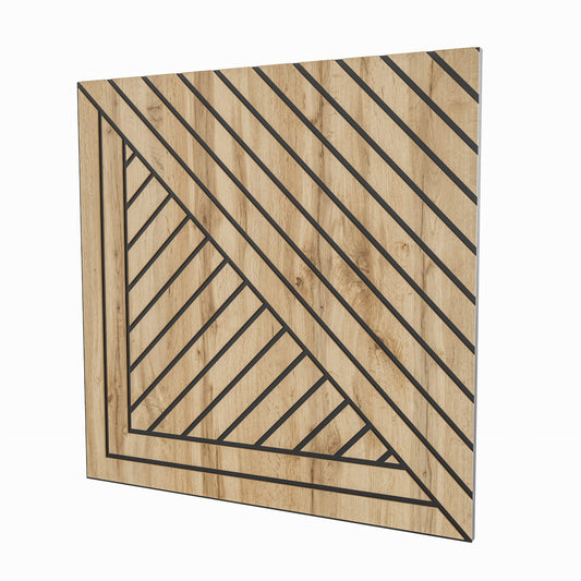Gefräste MDF-Platten Form 2 Wotan Eiche