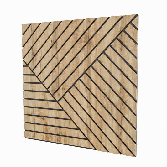 Gefräste MDF-Platten Form 3 Wotan Eiche
