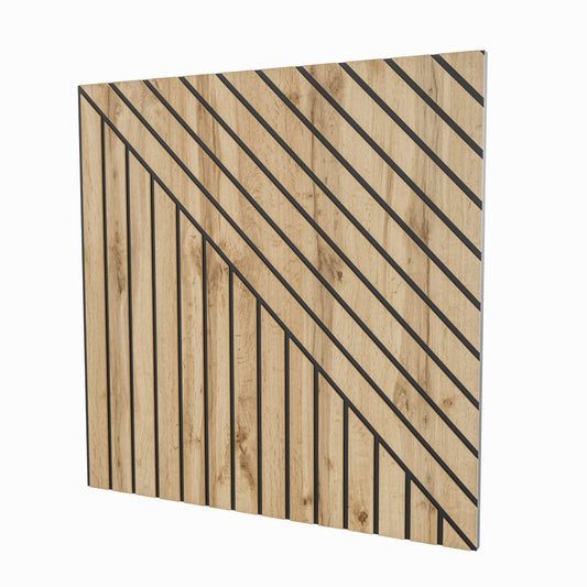 Gefräste MDF-Platten Form 1 Wotan Eiche